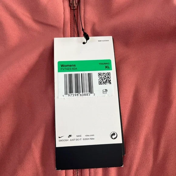 Nike Women's Zenvy Dri-Fit Full-Zip Long-Sleeve Top - Canyon Pink XL NWT - Picture 6 of 8